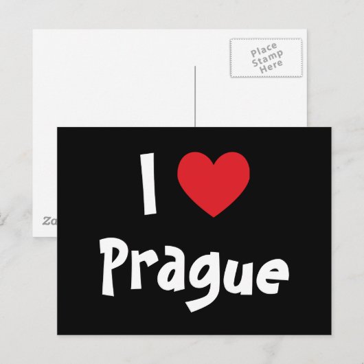 I Liebe Prag Postkarte (Vorne/Hinten)