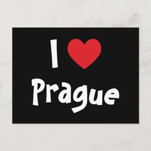 I Liebe Prag Postkarte (Vorderseite)