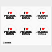 I LIEBE PRAIRIE HUNGS RUNDER AUFKLEBER (Blatt)