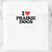 I LIEBE PRAIRIE HUNGS RUNDER AUFKLEBER (Tasche)