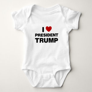 I Liebe Präsident Trump Herz Baby Strampler