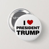 I Liebe Präsident Trump Herz Button (Vorne & Hinten)