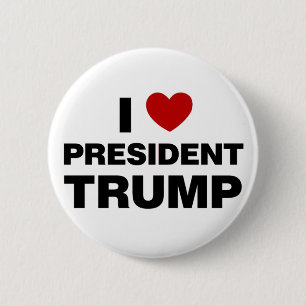 I Liebe Präsident Trump Herz Button