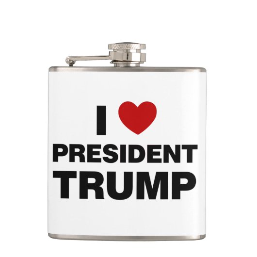 I Liebe Präsident Trump Herz Flachmann (Vorderseite)