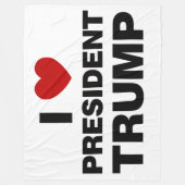 I Liebe Präsident Trump Herz Fleecedecke (Vorderseite)