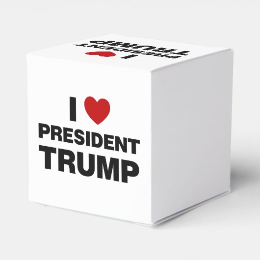 I Liebe Präsident Trump Herz Geschenkschachtel (Rückseite)