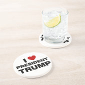 I Liebe Präsident Trump Herz Getränkeuntersetzer (Seite)