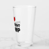 I Liebe Präsident Trump Herz Glas (Links)