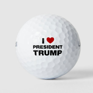 I Liebe Präsident Trump Herz Golfball