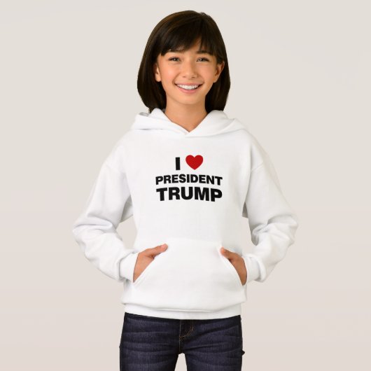 I Liebe Präsident Trump Herz Hoodie (Vorne ganz)