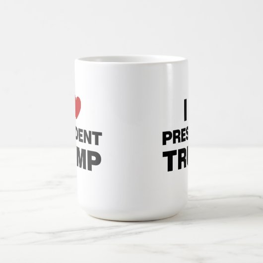 I Liebe Präsident Trump Herz Kaffeetasse (Mittel)