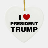 I Liebe Präsident Trump Herz Keramik Ornament (Vorne)