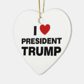 I Liebe Präsident Trump Herz Keramik Ornament (Links)