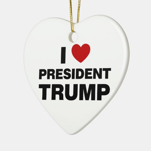I Liebe Präsident Trump Herz Keramik Ornament (Links)