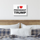 I Liebe Präsident Trump Herz Leinwanddruck (Insitu (Schlafzimmer))