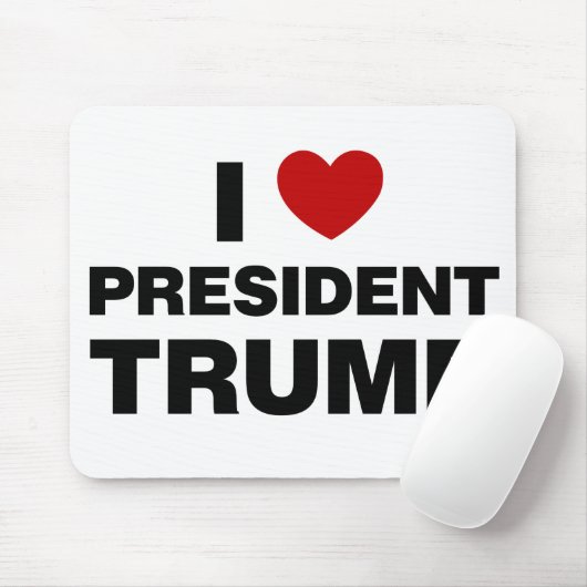 I Liebe Präsident Trump Herz Mousepad (Mit Mouse)