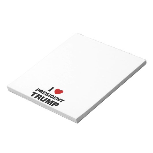 I Liebe Präsident Trump Herz Notizblock (Rotiert)