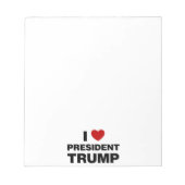I Liebe Präsident Trump Herz Notizblock (Vorderseite)