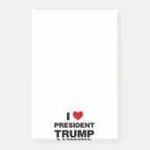 I Liebe Präsident Trump Herz Post-it Klebezettel (Vorderseite)