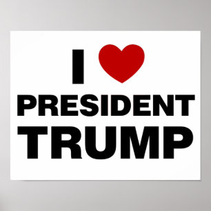 I Liebe Präsident Trump Herz Poster