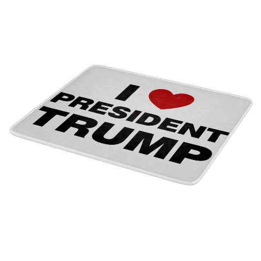 I Liebe Präsident Trump Herz Schneidebrett (Ecke)