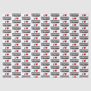I Liebe Präsident Trump Herz Seidenpapier