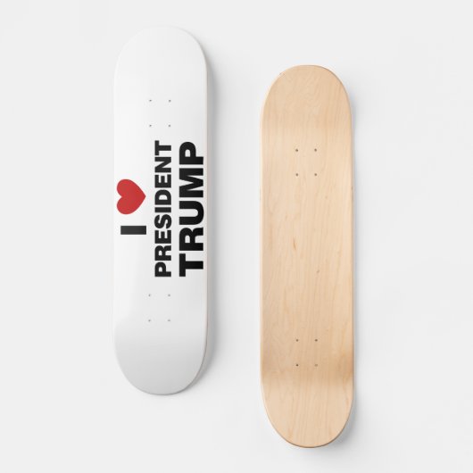 I Liebe Präsident Trump Herz Skateboard (Vorderseite)