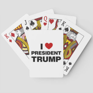 I Liebe Präsident Trump Herz Spielkarten