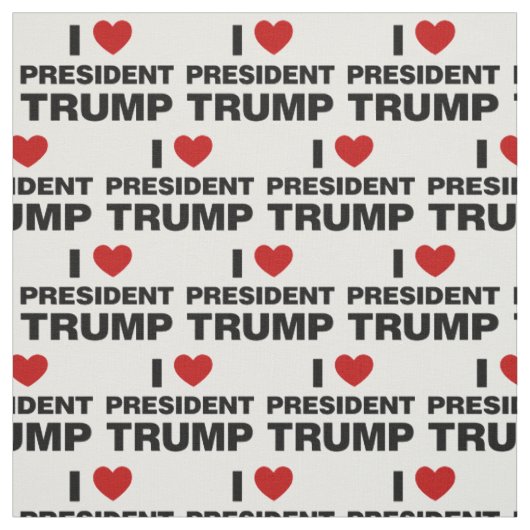 I Liebe Präsident Trump Herz Stoff (Muster)