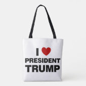 I Liebe Präsident Trump Herz Tasche (Rückseite)