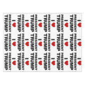 I Liebe Präsident Trump Herz Tischdecke (Vorderseite (Horizontal))