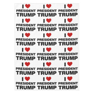 I Liebe Präsident Trump Herz Tischdecke