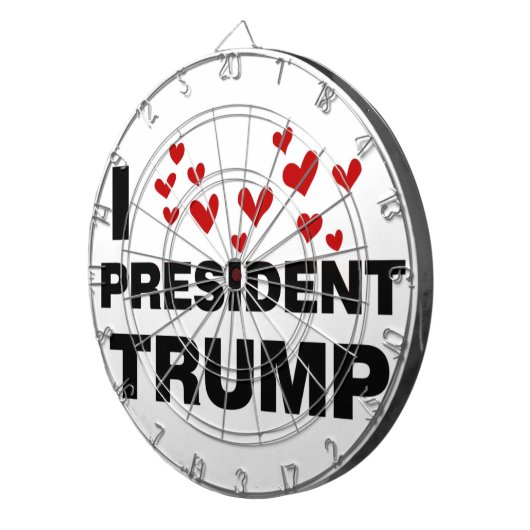 I Liebe Präsident Trump hört Dartscheibe (Vorderseite rechts)