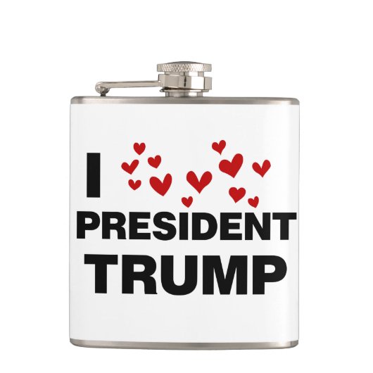 I Liebe Präsident Trump hört Flachmann (Vorderseite)