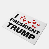 I Liebe Präsident Trump hört Fußmatte (Schrägansicht)