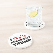 I Liebe Präsident Trump hört Getränkeuntersetzer (Seite)