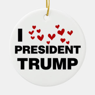 I Liebe Präsident Trump hört Keramik Ornament