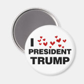 I Liebe Präsident Trump hört Magnet (Vorderseite/Rückseite)
