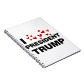 I Liebe Präsident Trump hört Notizblock (Rechte Seite)