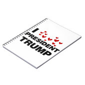 I Liebe Präsident Trump hört Notizblock (Linke Seite)
