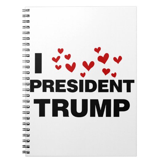 I Liebe Präsident Trump hört Notizblock (Vorderseite)
