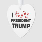 I Liebe Präsident Trump hört Ornament (Vorderseite)