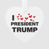 I Liebe Präsident Trump hört Ornament (Rückseite)
