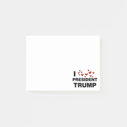 I Liebe Präsident Trump hört Post-it Klebezettel (Vorderseite)