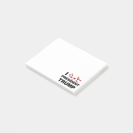 I Liebe Präsident Trump hört Post-it Klebezettel (angewinkelt)