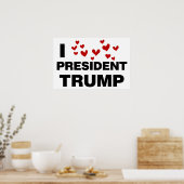 I Liebe Präsident Trump hört Poster (Küche)