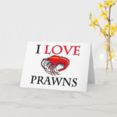 I Liebe Prawns Karte (Gelbe Blume)