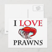 I Liebe Prawns Postkarte (Vorne/Hinten)