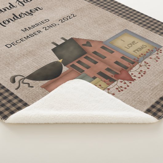 I Liebe Prime Country Red Saltbox Zuhause Sherpadecke (3/4)