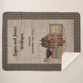 I Liebe Prime Country Red Saltbox Zuhause Sherpadecke (Vorderseite (Horizontal))